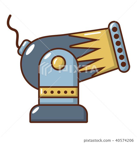 Battle cannon icon, cartoon style. Battle cannon icon, cartoon style. 40574206