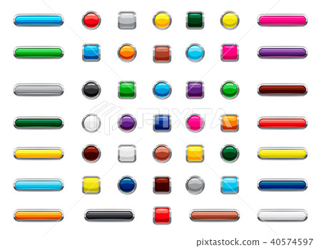 Web button icon set, cartoon style Web button icon set, cartoon style 40574597