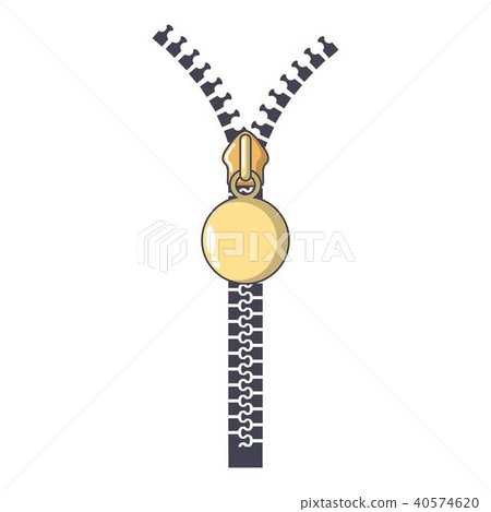 Opened zip icon, cartoon style Opened zip icon, cartoon style 40574620