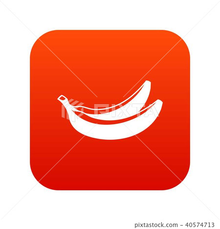 Banana icon digital red Banana icon digital red 40574713
