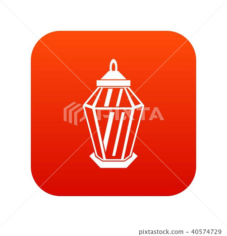 Arabic lantern icon digital red Arabic lantern icon digital red 40574729