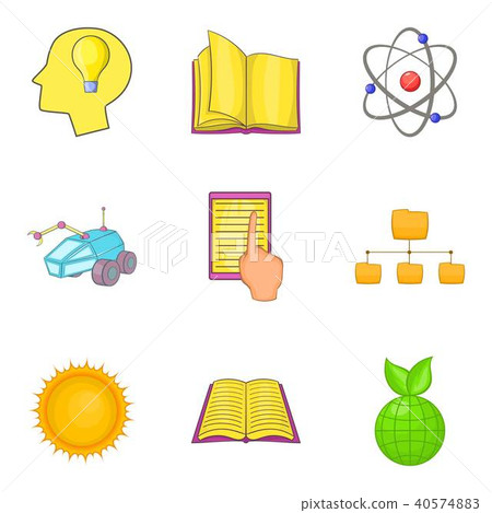 Academic icons set, cartoon style Academic icons set, cartoon style 40574883