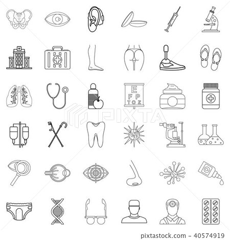 Prosperity icons set, outline style - Stock Illustration [40574919] - PIXTA