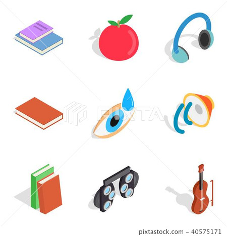 Nerd icons set, isometric style Nerd icons set, isometric style 40575171