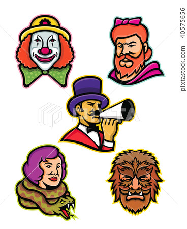 Circus Performers and Freaks Mascot Collection Circus Performers and Freaks Mascot Collection 40575656