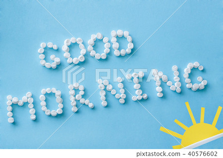 Good morning marshmallow figure rising sun concept Good morning marshmallow figure rising sun concept 40576602