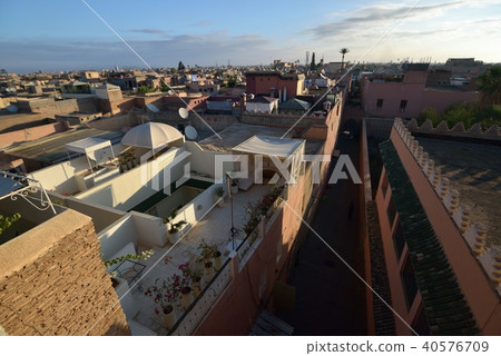 Landscape from the roof of the Riad in Morocco-Medina Landscape from the roof of the Riad in Morocco-Medina 40576709