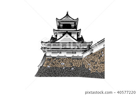 Japanese Castle extant Tenshu Kochi Castle 40577220