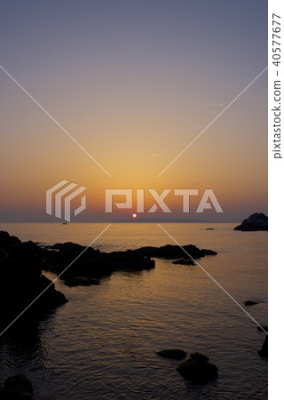 Sunset in Murakami-shi Niigata prefecture Sasagawa flow sunset Sunset in Murakami-shi Niigata prefecture Sasagawa flow sunset 40577677