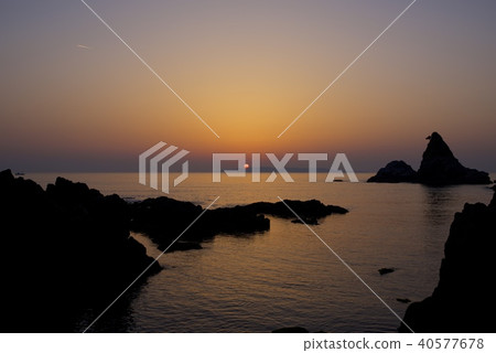 Sunset in Murakami-shi Niigata prefecture Sasagawa flow sunset Sunset in Murakami-shi Niigata prefecture Sasagawa flow sunset 40577678