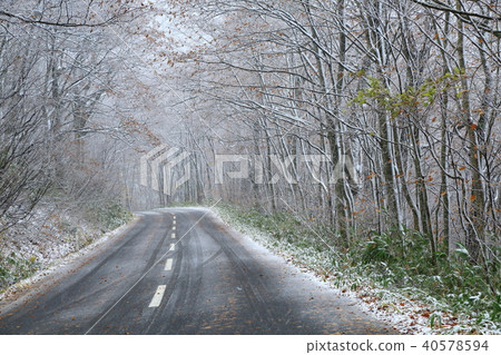 Hakkoda Towada Gold Line Snow Scene Hakkoda Towada Gold Line Snow Scene 40578594