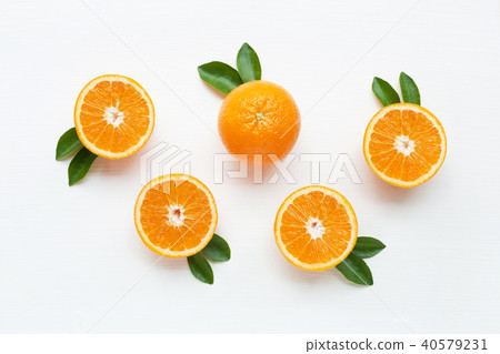 Fresh orange citrus fruit isolated. 40579231