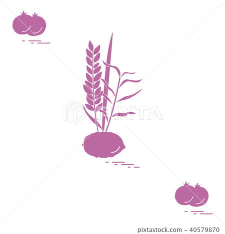 Pomegranate and Lulav - symbolic attribute of the 40579870