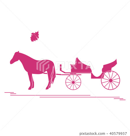 horse-drawn carriage and oak leaf Travel and horse-drawn carriage and oak leaf Travel and 40579937