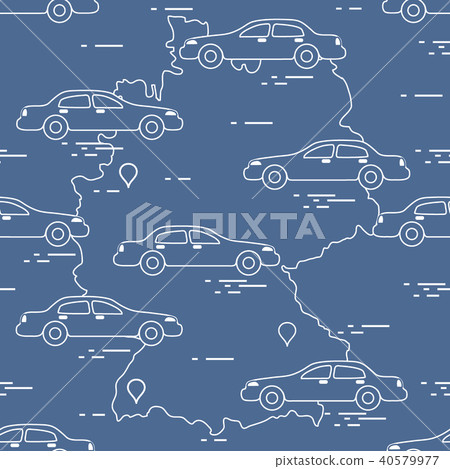 Pattern with cars and map of Germany Travel and Pattern with cars and map of Germany Travel and 40579977