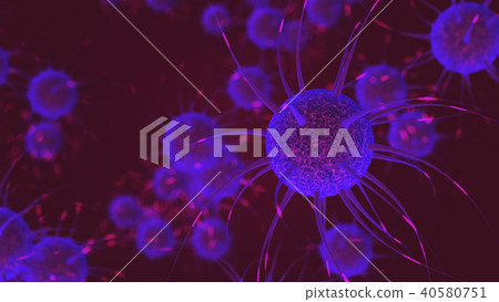 Neurons sending pulsating electric impulses Neurons sending pulsating electric impulses 40580751