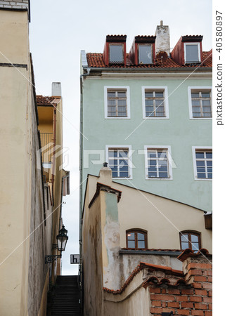 Old residential buildings in Mala Strana district of Prague 40580897