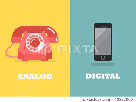 phone in Analog Age and phone in Digital Age phone in Analog Age and phone in Digital Age 40582069