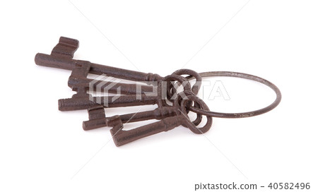 Antique keys on a ring Antique keys on a ring 40582496