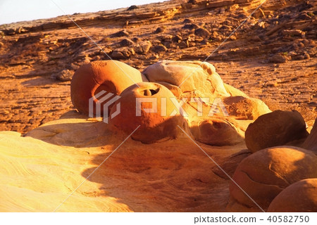 Spheric volcanic formation on Limnos. Spheric volcanic formation on Limnos. 40582750