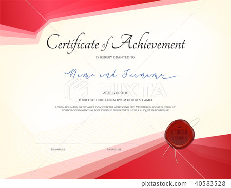 certificate template border frame diploma design stock