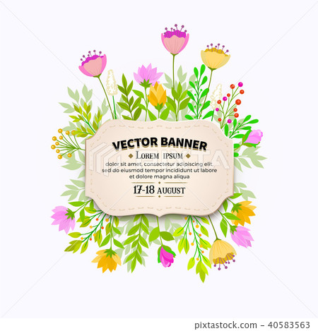 Floral frame design Floral frame design 40583563
