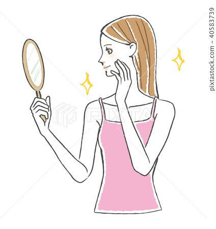 看鏡子的婦女 40583739