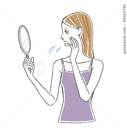 看鏡子的婦女 40583740