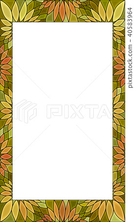 Stained-glass window flower frame for photography. 40583964