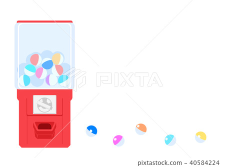 Illustration of a piece and capsule of white background 40584224