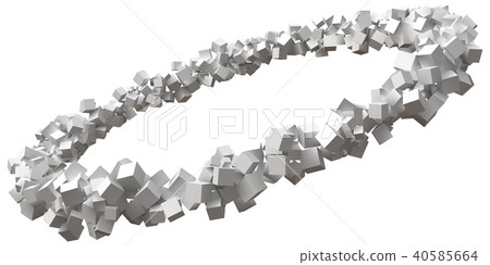 random sized cubes rotating in eliptic orbit. random sized cubes rotating in eliptic orbit. 40585664