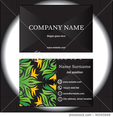 Abstract modern black business card vector EPS10 Abstract modern black business card vector EPS10 40585689
