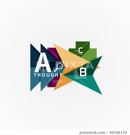 Paper infographic banner template with a b c options, infographics elements Paper infographic banner template with a b c options, infographics elements 40586159