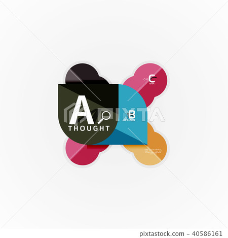 Paper infographic banner template with a b c options, infographics elements 40586161