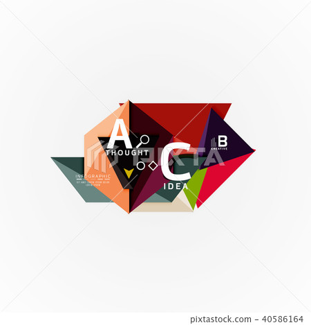 Paper infographic banner template with a b c options, infographics elements Paper infographic banner template with a b c options, infographics elements 40586164