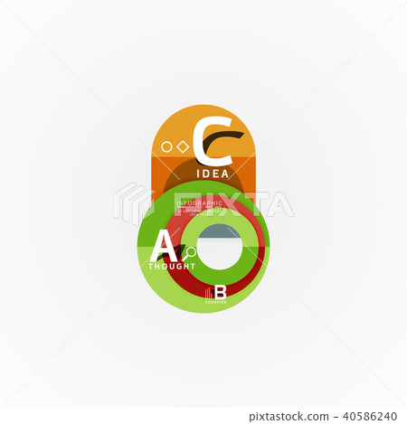 Paper infographic banner template with a b c options, infographics elements 40586240