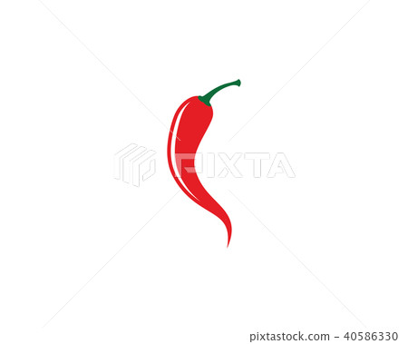 Red hot natural chili icon Red hot natural chili icon 40586330