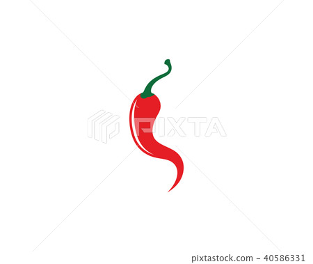 Red hot natural chili icon Red hot natural chili icon 40586331