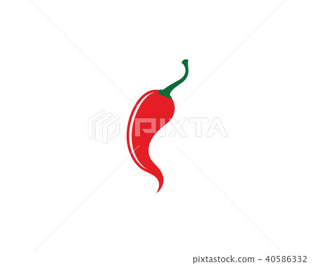 Red hot natural chili icon 40586332