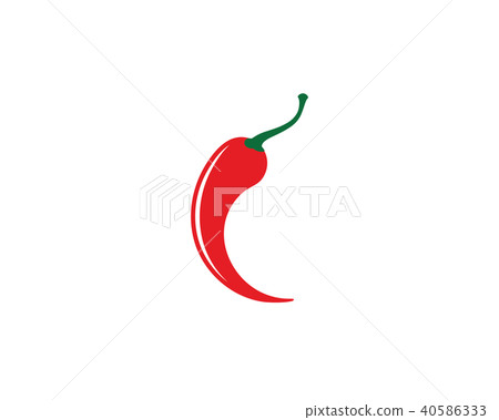 Red hot natural chili icon Red hot natural chili icon 40586333