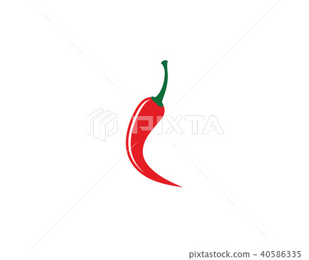 Red hot natural chili icon Red hot natural chili icon 40586335