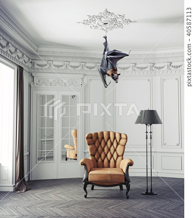 The Bat As A Ceiling Lamp ภาพประกอบสต อก 40587113 Pixta The Bat As A Ceiling Lamp