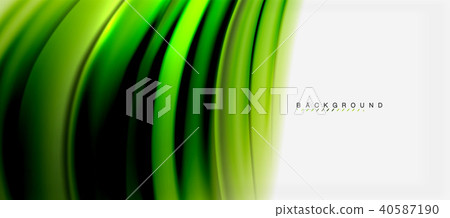 Blurred fluid colors background, abstract waves lines, vector illustration 40587190