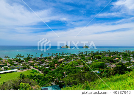 夏威夷歐胡島凱盧阿·拉尼凱海灘“天堂之海” 夏威夷歐胡島凱盧阿·拉尼凱海灘“天堂之海” 40587943
