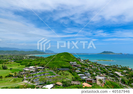 夏威夷歐胡島凱盧阿·拉尼凱海灘“天堂之海” 夏威夷歐胡島凱盧阿·拉尼凱海灘“天堂之海” 40587946