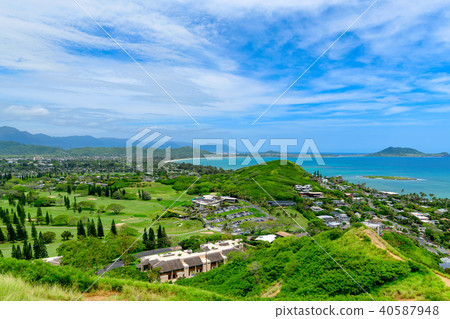 夏威夷歐胡島凱盧阿·拉尼凱海灘“天堂之海” 夏威夷歐胡島凱盧阿·拉尼凱海灘“天堂之海” 40587948