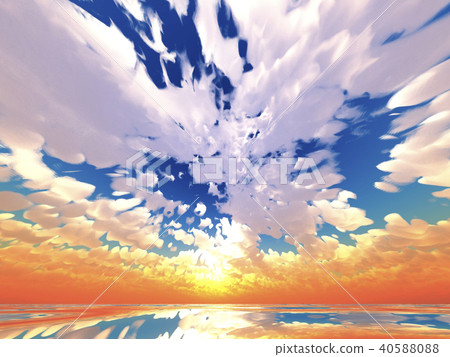 Wind and clouds with the sea 40588088