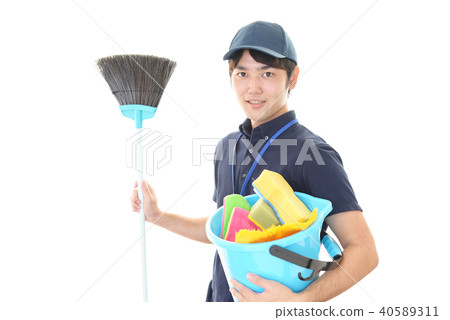 Smile cleaning worker Smile cleaning worker 40589311