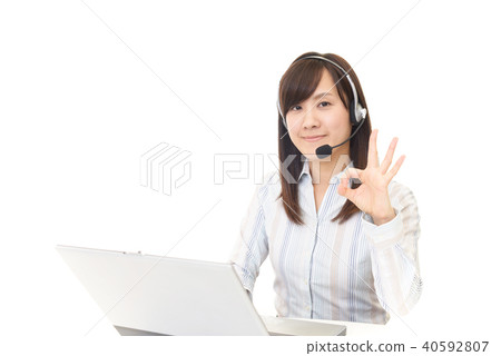A smiling operator A smiling operator 40592807