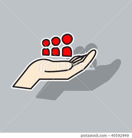 Myspace network sticker icon. Vector illustration 40592949